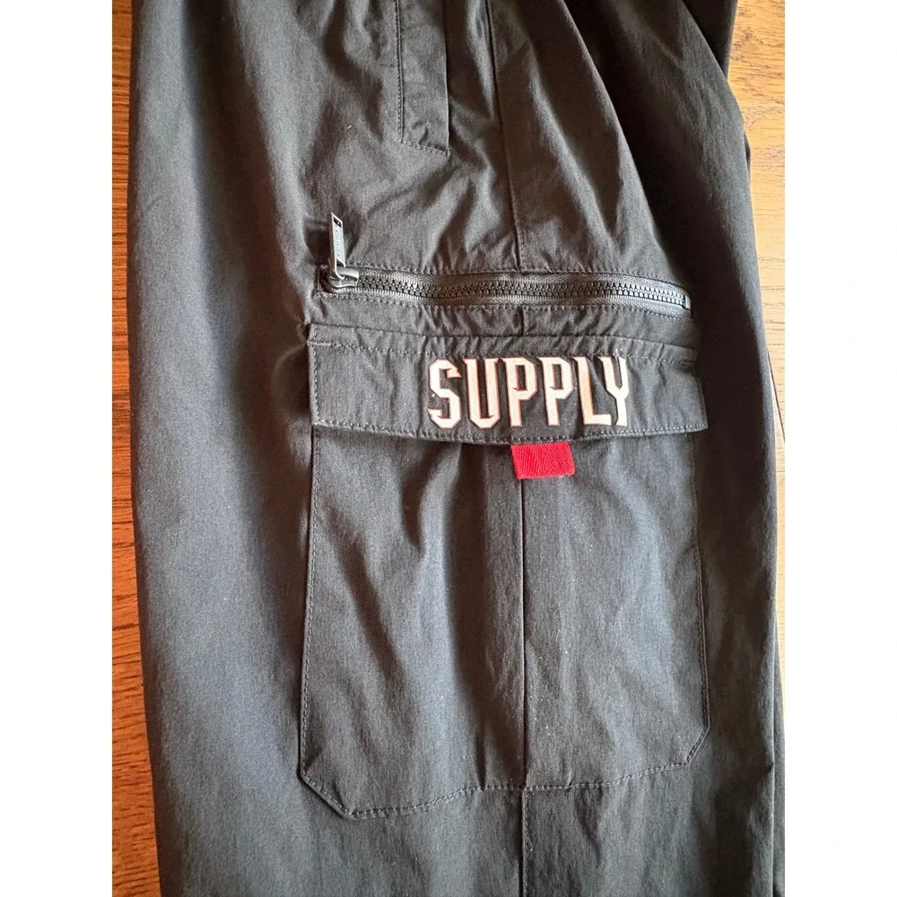 Supply & Demand Cargo Joggers Kids Large Black Excellent Streetwear Techwear